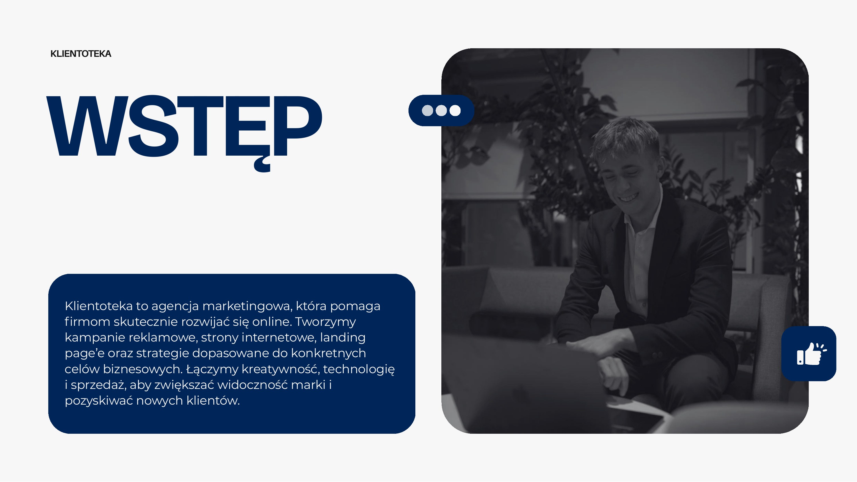 Wstęp – Kim jesteśmy i co robimy, portfolio Klientoteka